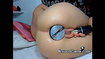 Young Camgirl Experiments With Extreme Butt Plug For Solo Pleasure