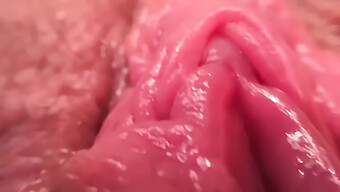 Close-Up View Of Tight Teen Pussy'S Orgasm