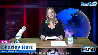 A Stunning Blonde Milf Uses A Sybian For Pleasure During A Live News Broadcast