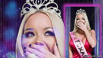 Medrasni Skupinski Seks Z Miss Amerike, Ko Dobi Dvojno Penetracijo